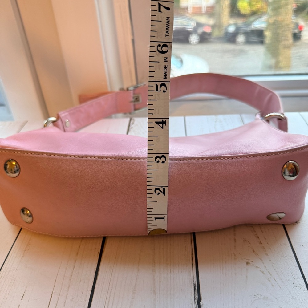 Perlina | Shimmery Pink Leather Shoulder Bag - Picture 16 of 16